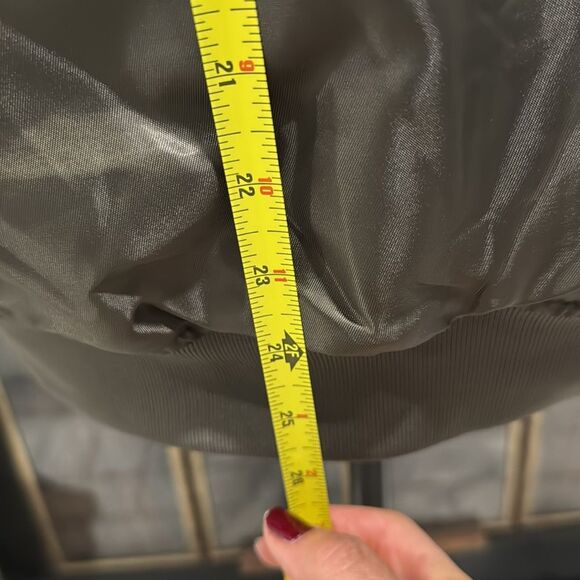 Forever 21 Men's Bomber Puffer Jacket Full Zip Medium Army Green - Picture 8 of 8